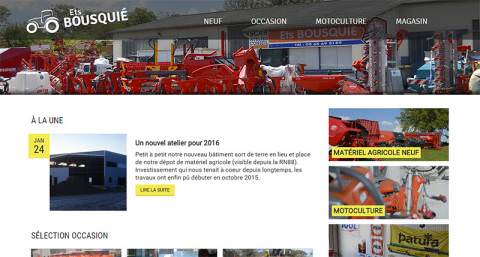 Page d'accueil du nouveau site de matériel agricole ets-bousquie.com